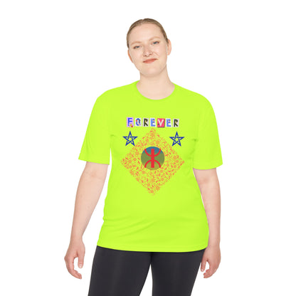 Forever Design Unisex Moisture Wicking Tee, Stylish Activewear, Summer Workout Shirt, Gifts for Fitness Lovers, Casual Comfort Top, Moisture