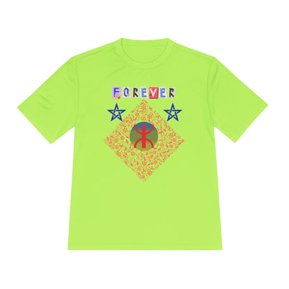 Forever Design Unisex Moisture Wicking Tee, Stylish Activewear, Summer Workout Shirt, Gifts for Fitness Lovers, Casual Comfort Top, Moisture