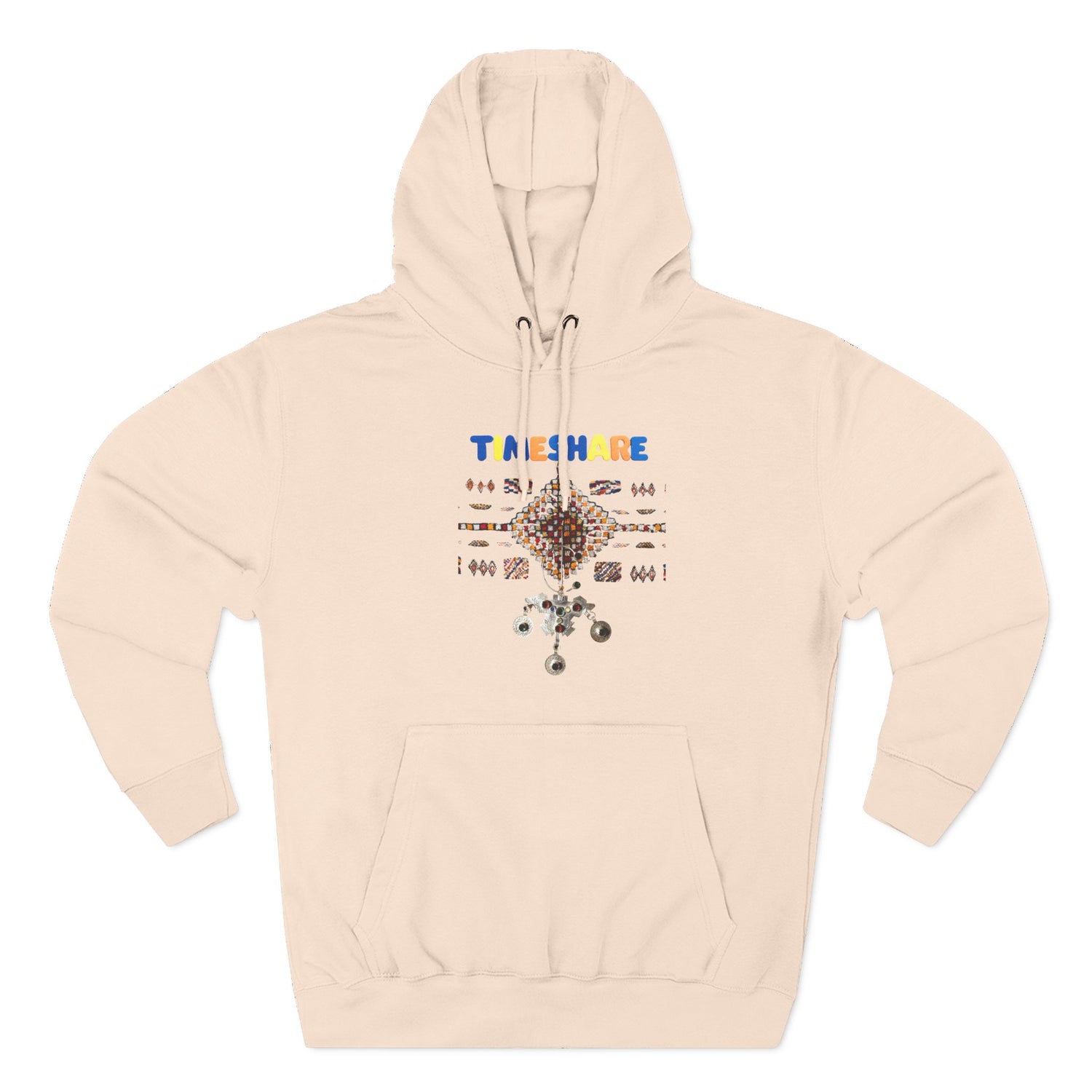 Cozy Artistic Fleece Hoodie, Three-Panel Sweatshirt for Casual Days, Travel and Gifts, Timeshare Theme Apparel