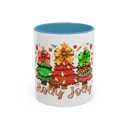 Tasse en Céramique Accentuée - 11 oz &amp; 15 oz, Poignée Ergonomique, Sans Plomb &amp; BPA  Noël