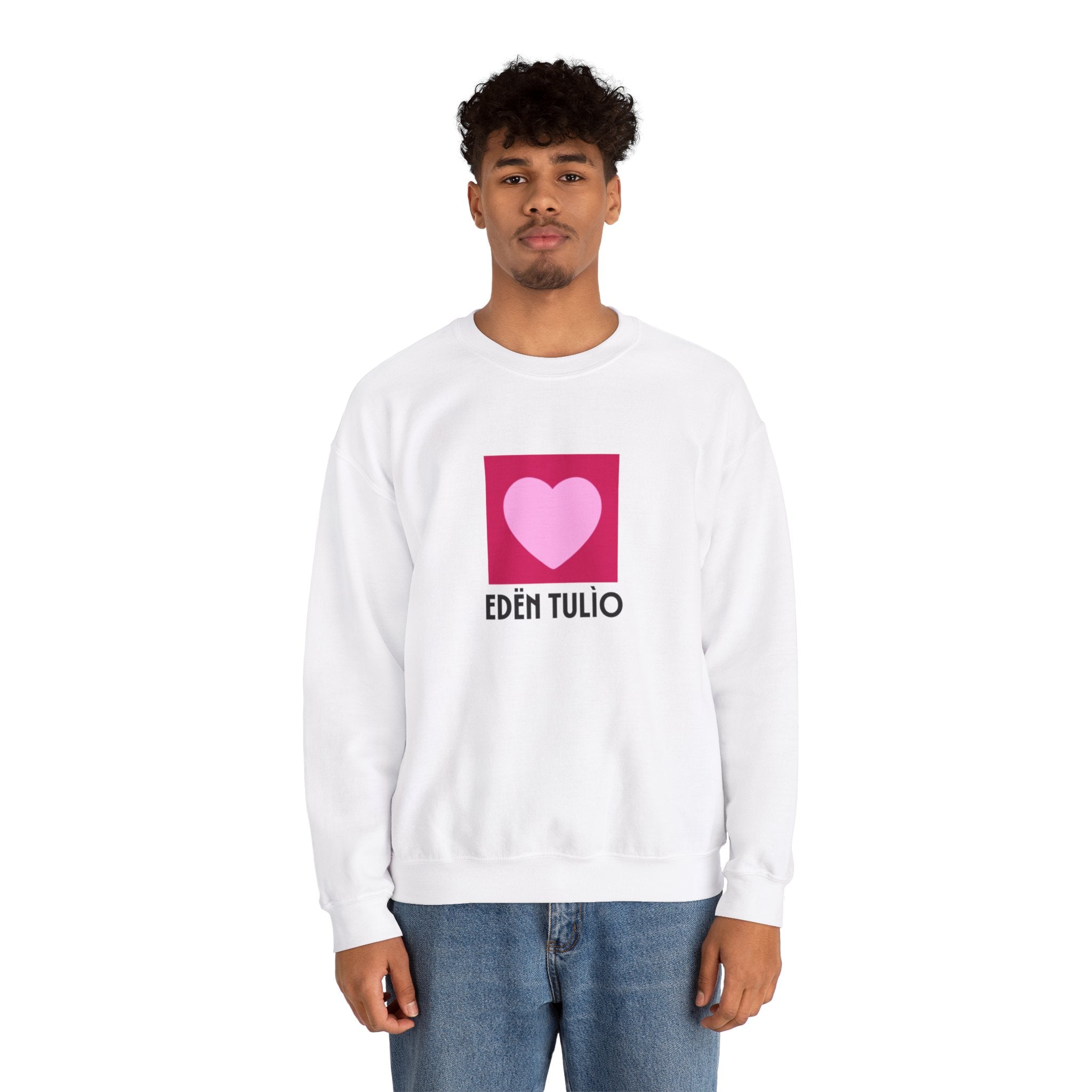 Sweat-shirt Ras du Cou coeur Unisexe en Mélange Épais