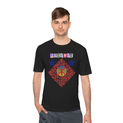 Forever Design Unisex Moisture Wicking Tee, Stylish Activewear, Summer Workout Shirt, Gifts for Fitness Lovers, Casual Comfort Top, Moisture