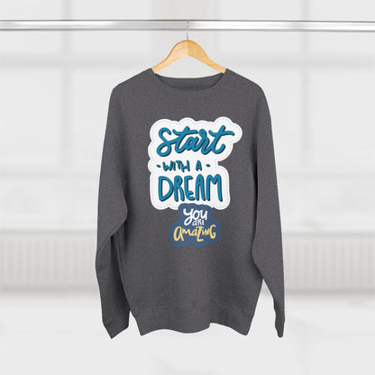 Motivational Crewneck Sweatshirt - Dream Big Positive Vibes, Gift for Him Her, Cozy Apparel Together Forever, Inspirational Jumper, Unisex