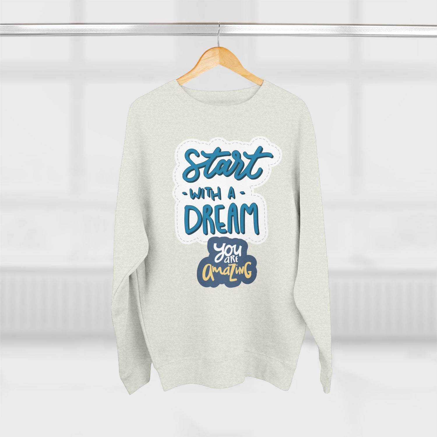 Motivational Crewneck Sweatshirt - Dream Big Positive Vibes, Gift for Him Her, Cozy Apparel Together Forever, Inspirational Jumper, Unisex