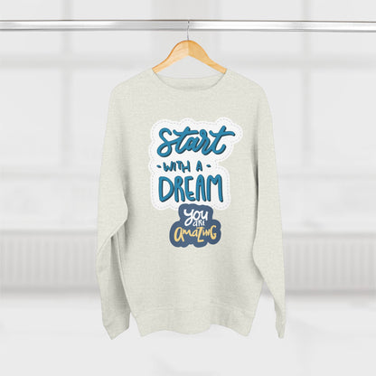 Motivational Crewneck Sweatshirt - Dream Big Positive Vibes, Gift for Him Her, Cozy Apparel Together Forever, Inspirational Jumper, Unisex