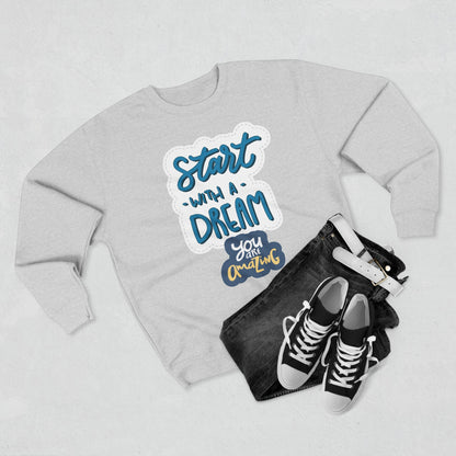 Motivational Crewneck Sweatshirt - Dream Big Positive Vibes, Gift for Him Her, Cozy Apparel Together Forever, Inspirational Jumper, Unisex