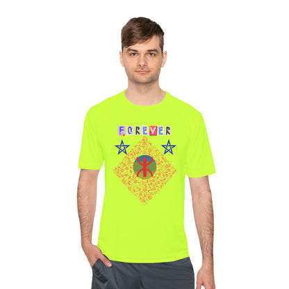 Forever Design Unisex Moisture Wicking Tee, Stylish Activewear, Summer Workout Shirt, Gifts for Fitness Lovers, Casual Comfort Top, Moisture