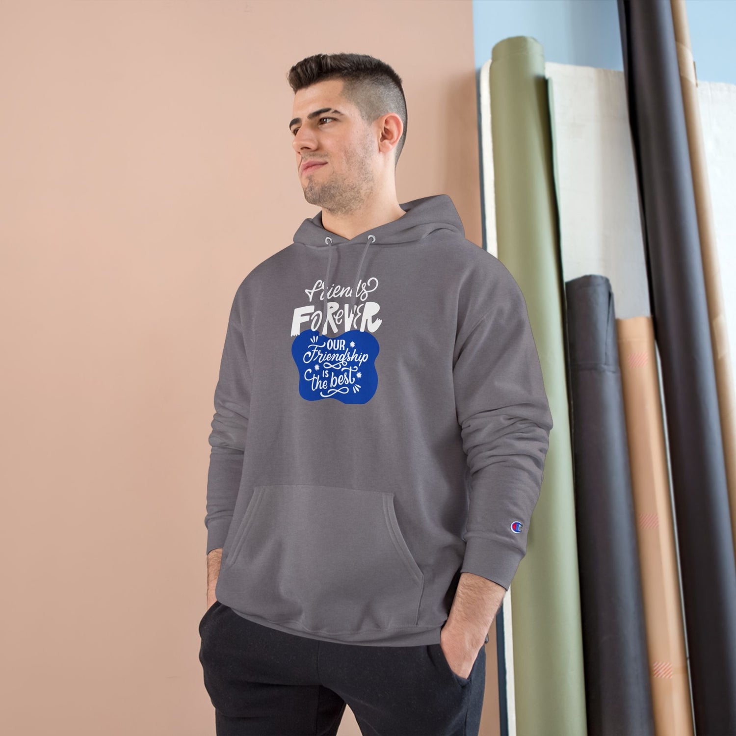 Friendship Champion Hoodie - Motivational Sweatshirt, Gifts for Birthday, Cozy Casual Wear, Celebration, Affirmation Apparel, Best Friend