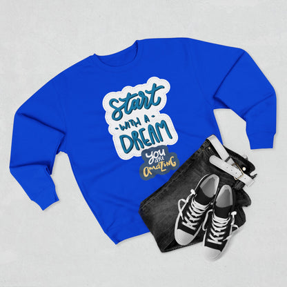 Motivational Crewneck Sweatshirt - Dream Big Positive Vibes, Gift for Him Her, Cozy Apparel Together Forever, Inspirational Jumper, Unisex