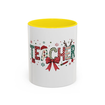 Tasse de Noël teacher en ceramic ,  Mug (11, 15oz)