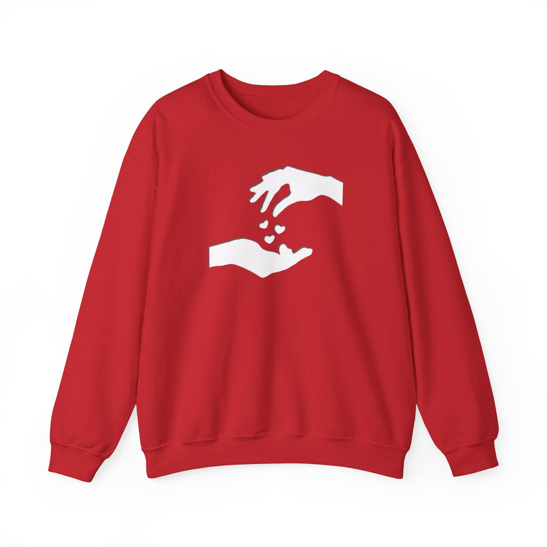 Sweatshirt  Unisexe Confortable  Mélange équilibré de 50% coton et 50% polyester &quot;hands love&quot;