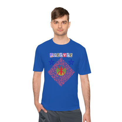 Forever Design Unisex Moisture Wicking Tee, Stylish Activewear, Summer Workout Shirt, Gifts for Fitness Lovers, Casual Comfort Top, Moisture