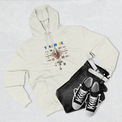 Cozy Artistic Fleece Hoodie, Three-Panel Sweatshirt for Casual Days, Travel and Gifts, Timeshare Theme Apparel