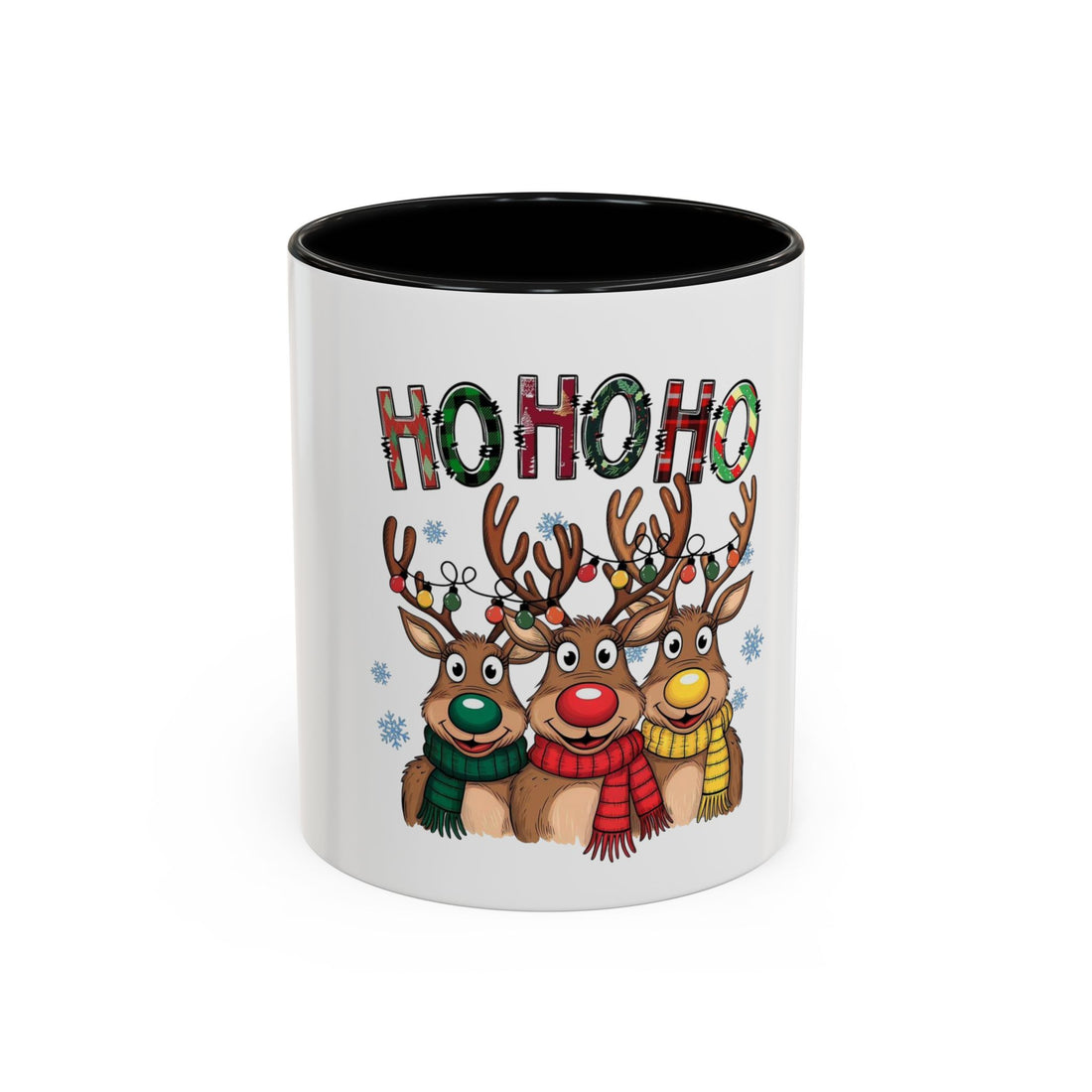 Tasse en Céramique Accentuée de noel hohoho - 11 oz &amp; 15 oz, Poignée Ergonomique, Sans Plomb &amp; BPA
