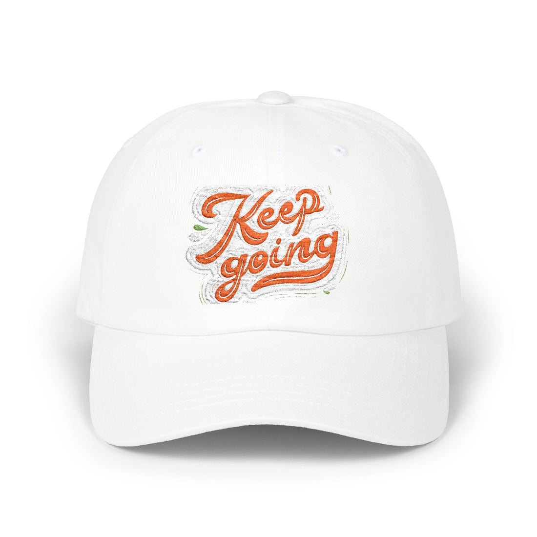 Keep Going Classic Dad Cap - Motivational Hat for Everyday Wear, Gift for Dad, Casual Style, Summer Accessory, Outdoor Cap. Embroidered Text