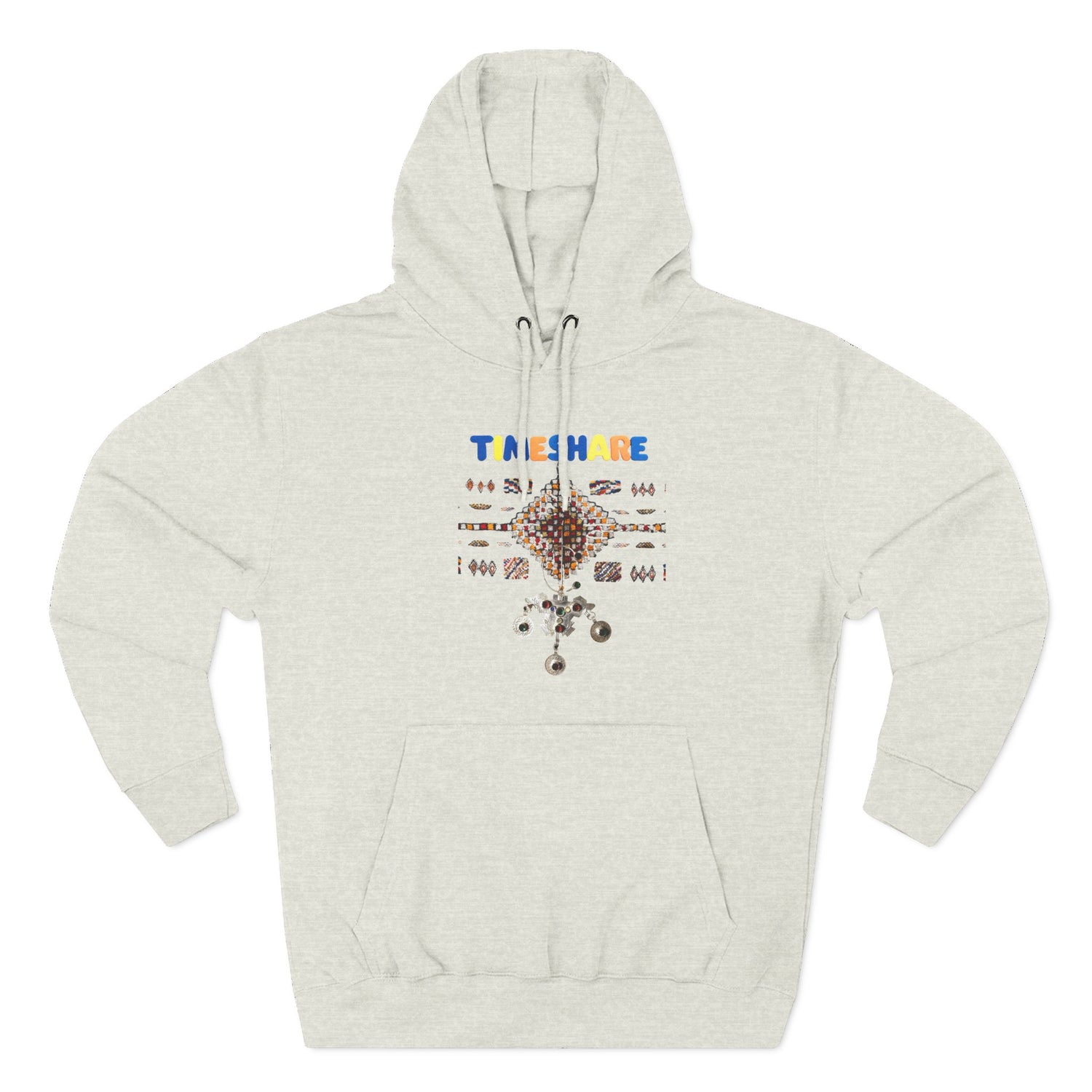 Cozy Artistic Fleece Hoodie, Three-Panel Sweatshirt for Casual Days, Travel and Gifts, Timeshare Theme Apparel