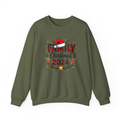 Sweat-shirt Ras du Cou Unisexe Gildan family christmas- Confort Coton/Polyester