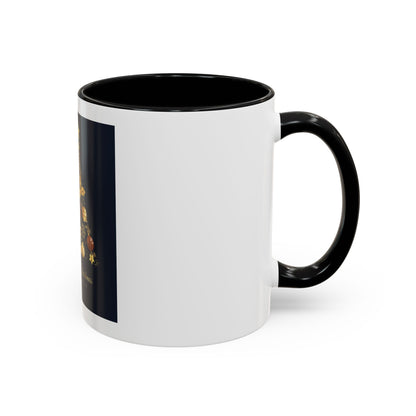 Tasse en Céramique Accentuée Black - 11 oz &amp; 15 oz, Poignée Ergonomique, Sans Plomb &amp; BPA