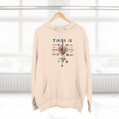 Cozy Artistic Fleece Hoodie, Three-Panel Sweatshirt for Casual Days, Travel and Gifts, Timeshare Theme Apparel