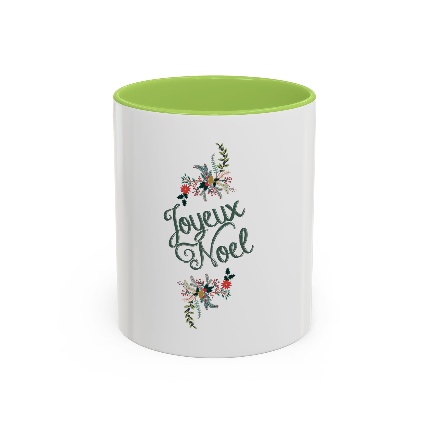 Tasse en Céramique Accentuée joyeux noel  - 11 oz &amp; 15 oz, Poignée Ergonomique, Sans Plomb &amp; BPA