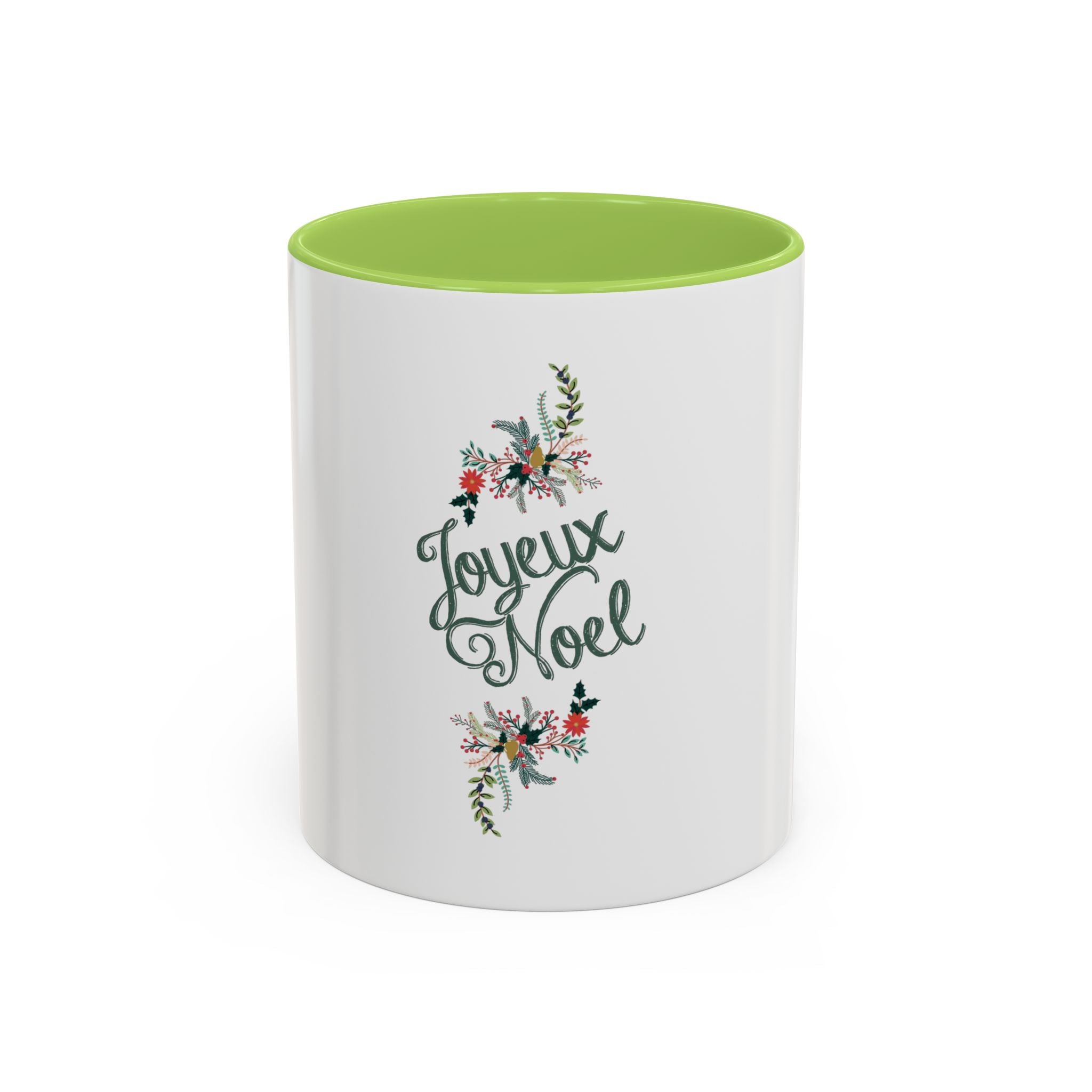Tasse en Céramique Accentuée joyeux noel  - 11 oz &amp; 15 oz, Poignée Ergonomique, Sans Plomb &amp; BPA
