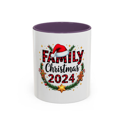 Tasse en Céramique Accentuée famille - 11 oz &amp; 15 oz, Poignée Ergonomique, Sans Plomb &amp; BPA