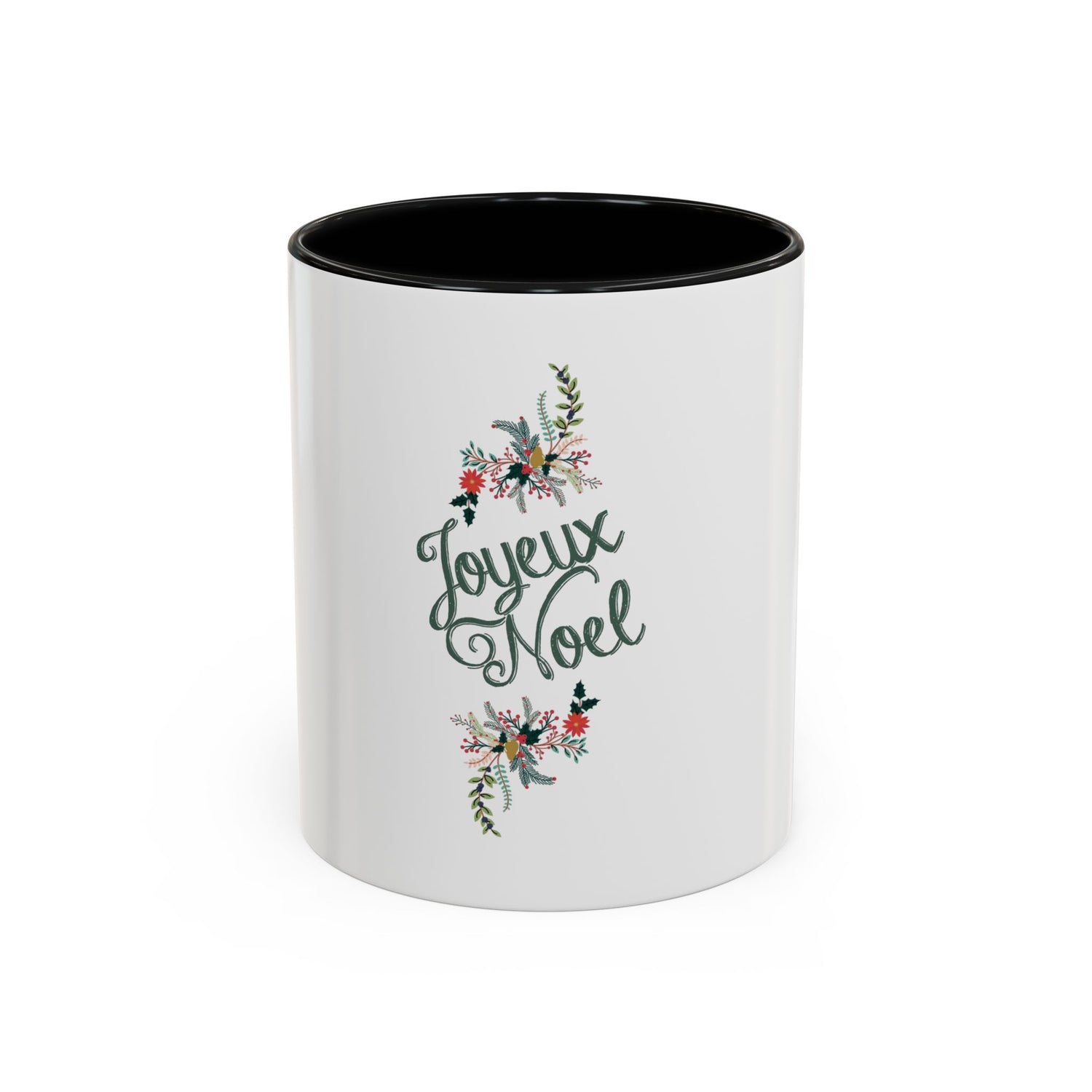 Tasse en Céramique Accentuée joyeux noel  - 11 oz &amp; 15 oz, Poignée Ergonomique, Sans Plomb &amp; BPA
