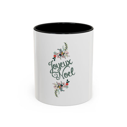 Tasse en Céramique Accentuée joyeux noel  - 11 oz &amp; 15 oz, Poignée Ergonomique, Sans Plomb &amp; BPA