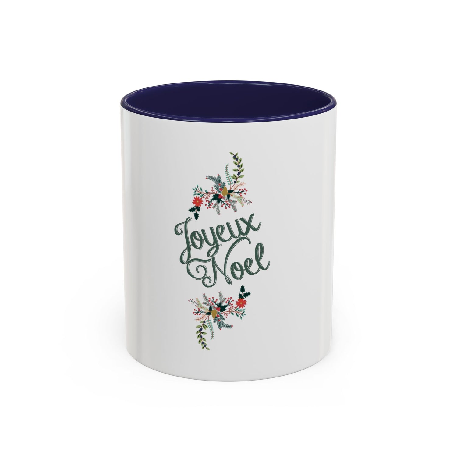 Tasse en Céramique Accentuée joyeux noel  - 11 oz &amp; 15 oz, Poignée Ergonomique, Sans Plomb &amp; BPA