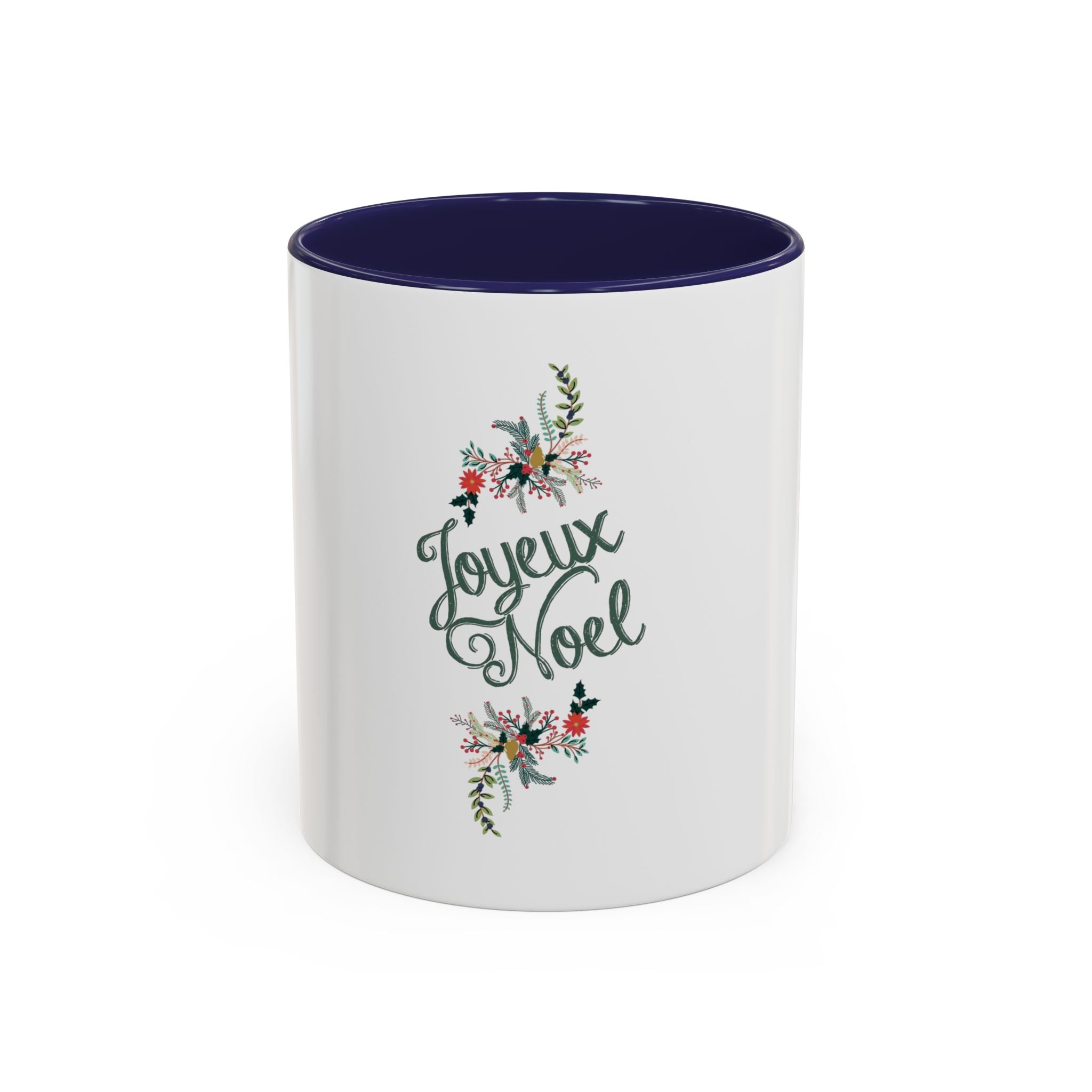 Tasse en Céramique Accentuée joyeux noel  - 11 oz &amp; 15 oz, Poignée Ergonomique, Sans Plomb &amp; BPA