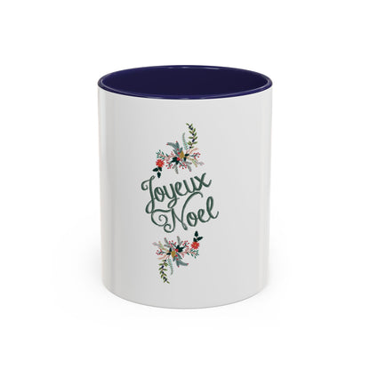 Tasse en Céramique Accentuée joyeux noel  - 11 oz &amp; 15 oz, Poignée Ergonomique, Sans Plomb &amp; BPA