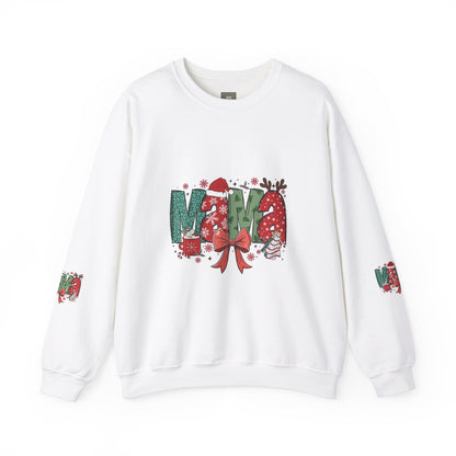 Sweat-shirt à col rond maman en mélange épais 50 % coton et 50 % polyester pour un équilibre parfait entre douceur et durabilité.