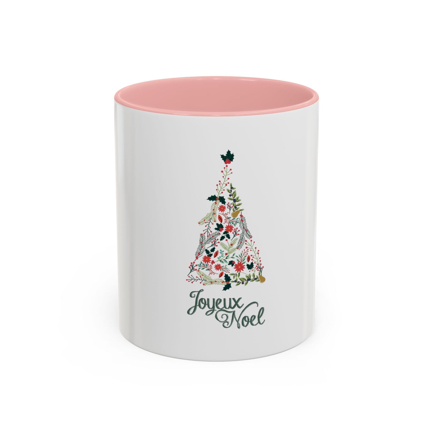Tasse en Céramique Accentuée sapin joyeux noel - 11 oz &amp; 15 oz, Poignée Ergonomique, Sans Plomb &amp; BPA