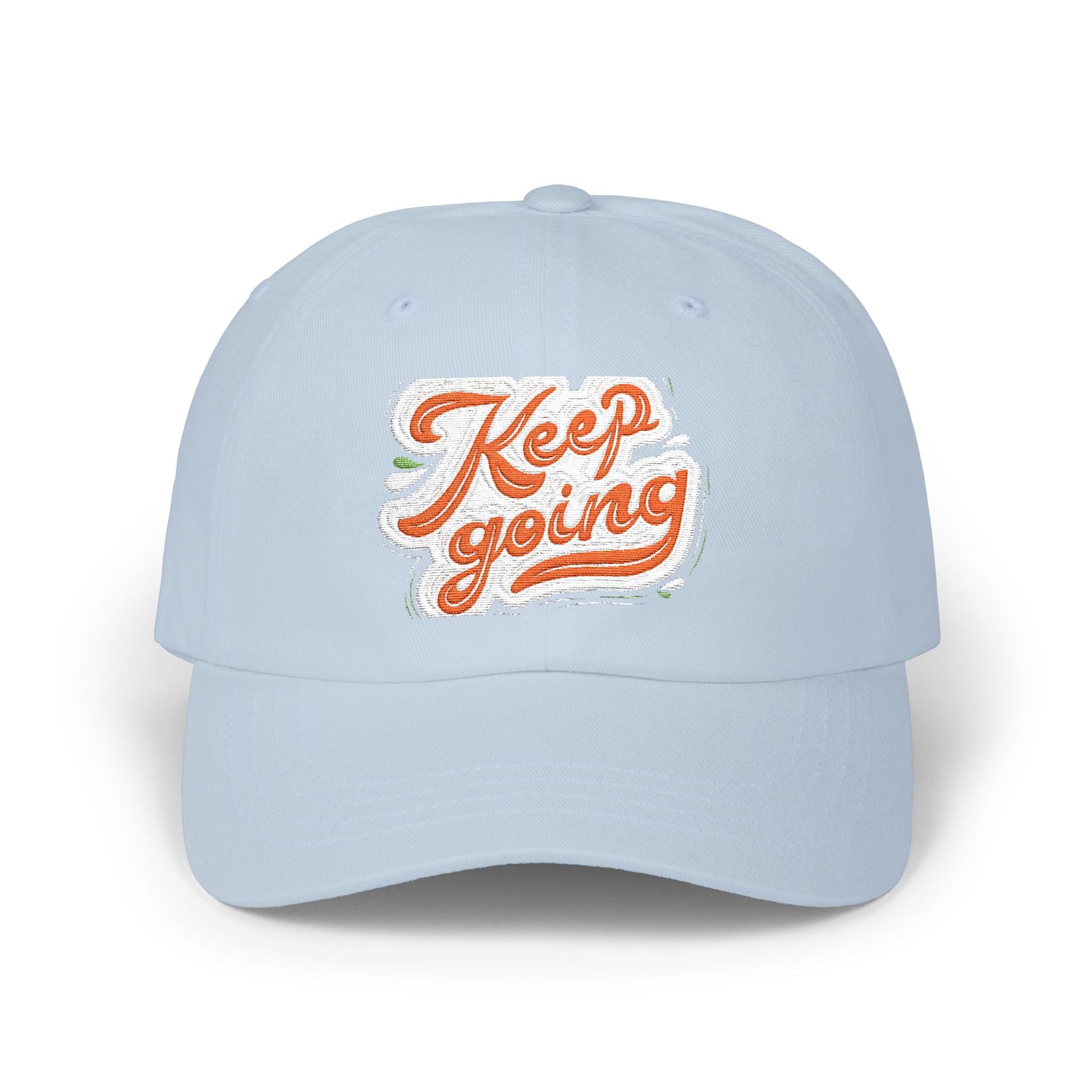 Keep Going Classic Dad Cap - Motivational Hat for Everyday Wear, Gift for Dad, Casual Style, Summer Accessory, Outdoor Cap. Embroidered Text