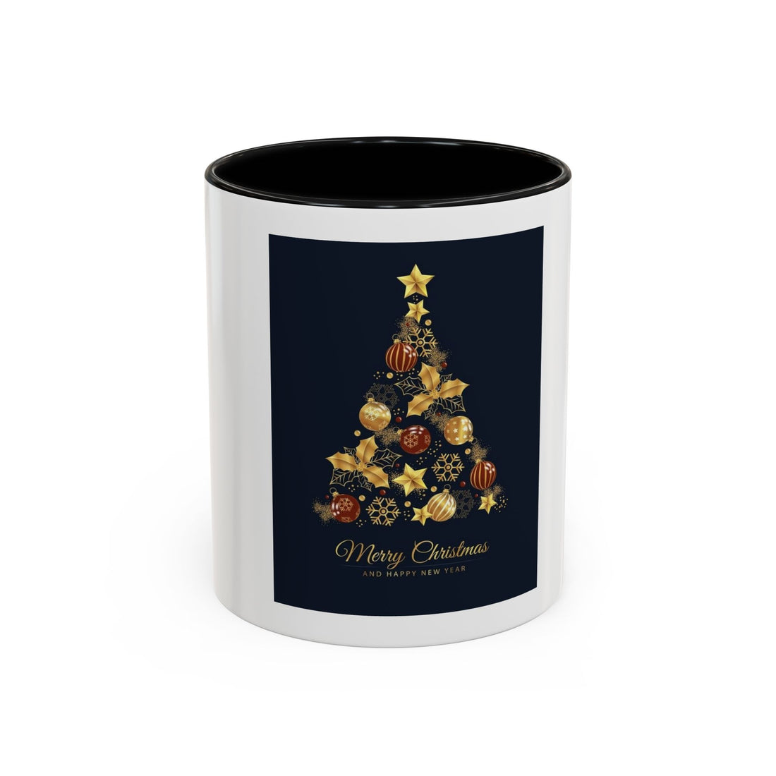 Tasse en Céramique Accentuée Black - 11 oz &amp; 15 oz, Poignée Ergonomique, Sans Plomb &amp; BPA