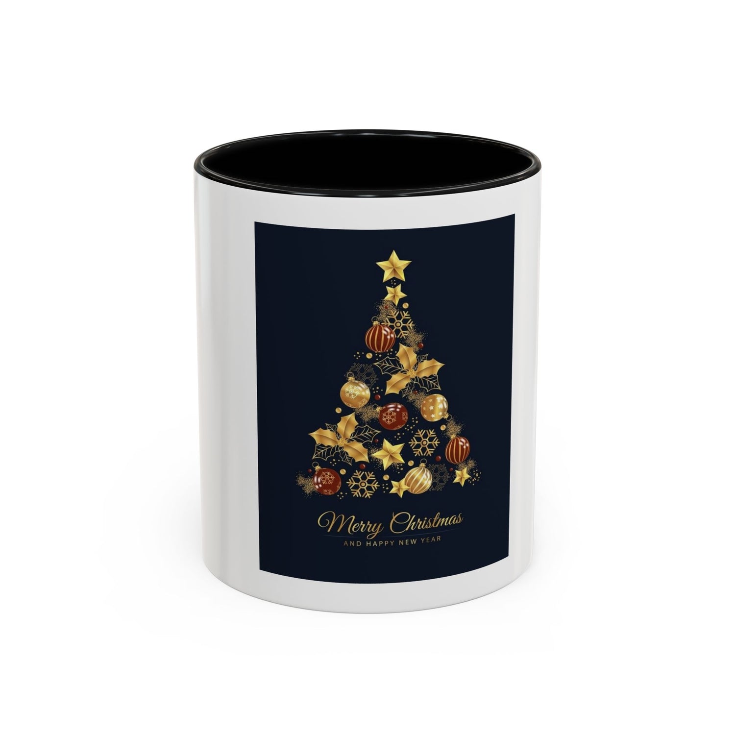 Tasse en Céramique Accentuée Black - 11 oz &amp; 15 oz, Poignée Ergonomique, Sans Plomb &amp; BPA