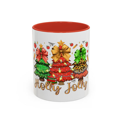 Tasse en Céramique Accentuée - 11 oz &amp; 15 oz, Poignée Ergonomique, Sans Plomb &amp; BPA  Noël