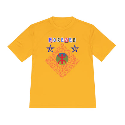 Forever Design Unisex Moisture Wicking Tee, Stylish Activewear, Summer Workout Shirt, Gifts for Fitness Lovers, Casual Comfort Top, Moisture