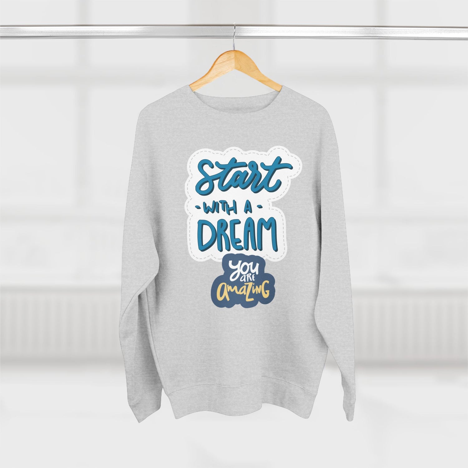 Motivational Crewneck Sweatshirt - Dream Big Positive Vibes, Gift for Him Her, Cozy Apparel Together Forever, Inspirational Jumper, Unisex