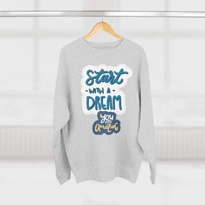Motivational Crewneck Sweatshirt - Dream Big Positive Vibes, Gift for Him Her, Cozy Apparel Together Forever, Inspirational Jumper, Unisex