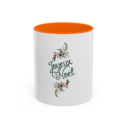 Tasse en Céramique Accentuée joyeux noel  - 11 oz &amp; 15 oz, Poignée Ergonomique, Sans Plomb &amp; BPA