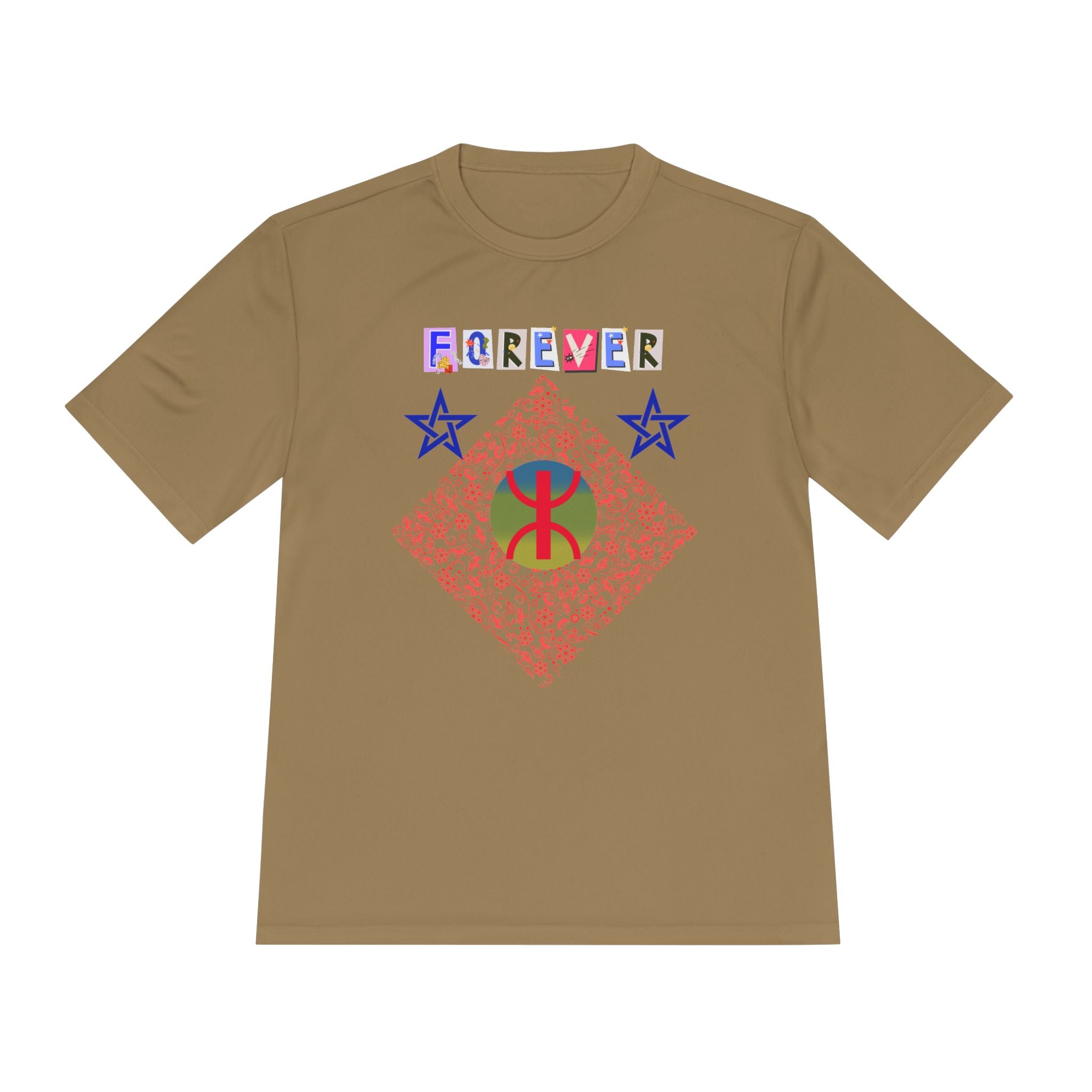 Forever Design Unisex Moisture Wicking Tee, Stylish Activewear, Summer Workout Shirt, Gifts for Fitness Lovers, Casual Comfort Top, Moisture