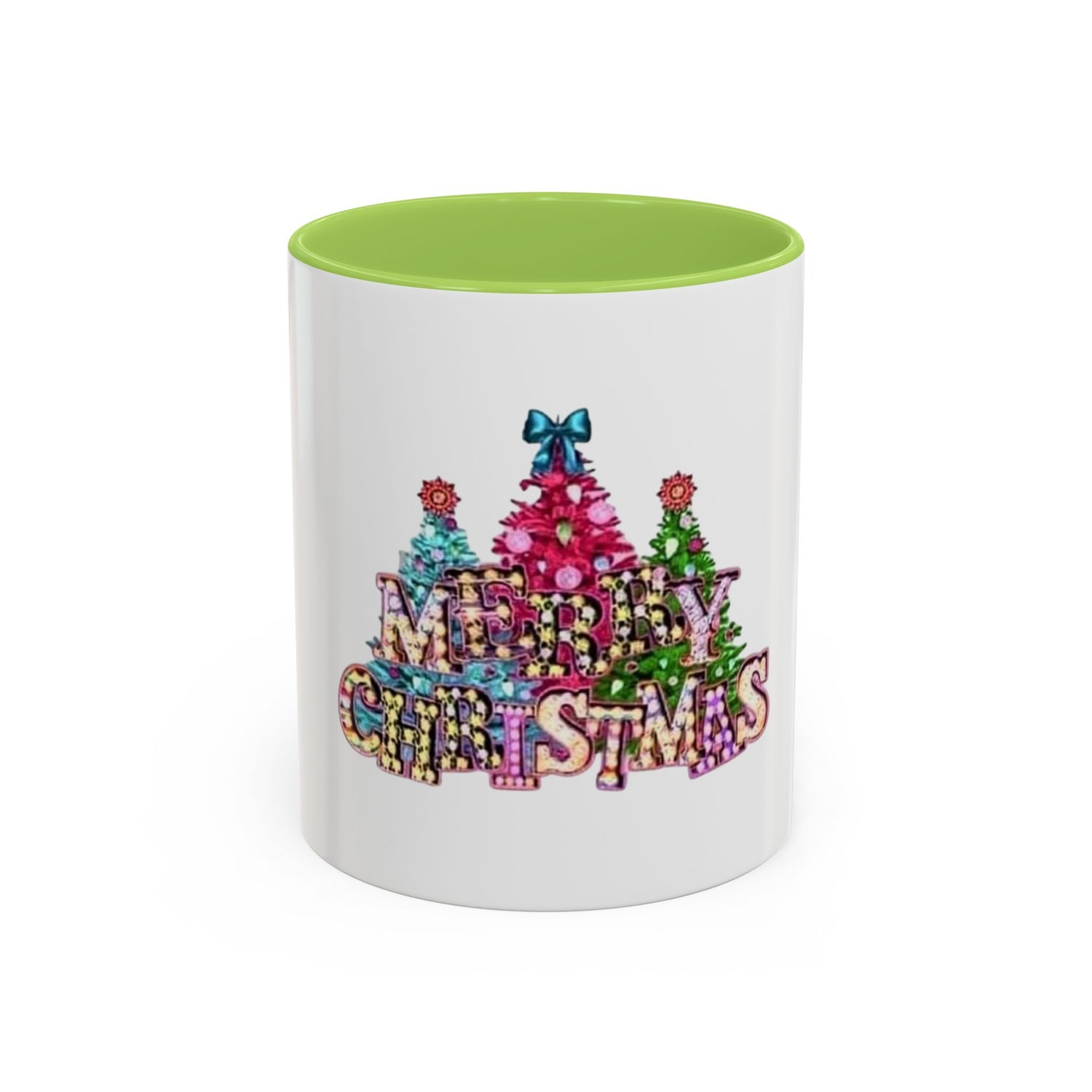 Tasse en Céramique Accentuée Merry christmas- 11 oz &amp; 15 oz, Poignée Ergonomique, Sans Plomb &amp; BPA