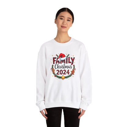 Sweat-shirt Ras du Cou Unisexe Gildan family christmas- Confort Coton/Polyester