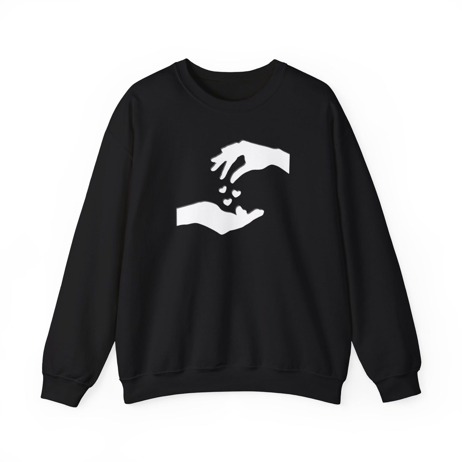 Sweatshirt  Unisexe Confortable  Mélange équilibré de 50% coton et 50% polyester &quot;hands love&quot;