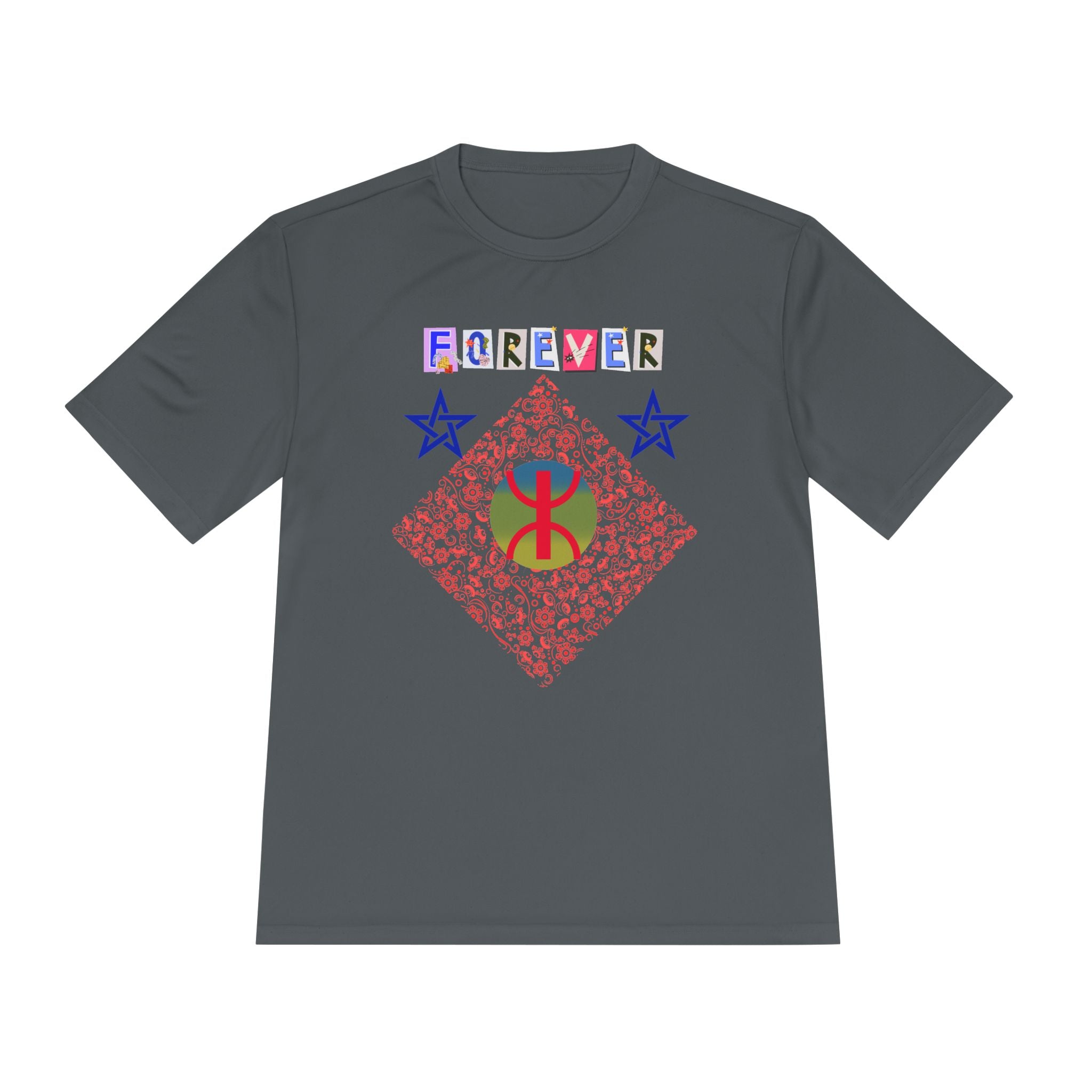 Forever Design Unisex Moisture Wicking Tee, Stylish Activewear, Summer Workout Shirt, Gifts for Fitness Lovers, Casual Comfort Top, Moisture