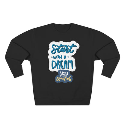 Motivational Crewneck Sweatshirt - Dream Big Positive Vibes, Gift for Him Her, Cozy Apparel Together Forever, Inspirational Jumper, Unisex