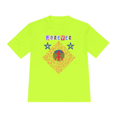 Forever Design Unisex Moisture Wicking Tee, Stylish Activewear, Summer Workout Shirt, Gifts for Fitness Lovers, Casual Comfort Top, Moisture
