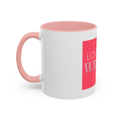 Tasse en Céramique Accentuée love wins- 11 oz &amp;amp; 15 oz, Poignée Ergonomique, Sans Plomb &amp;amp; BPA