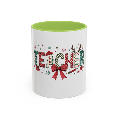 Tasse de Noël teacher en ceramic ,  Mug (11, 15oz)